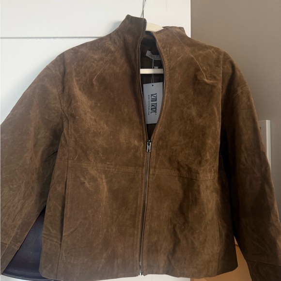 12th Tribe Jackets & Blazers - Sienna BrownVegan Suede Jacket